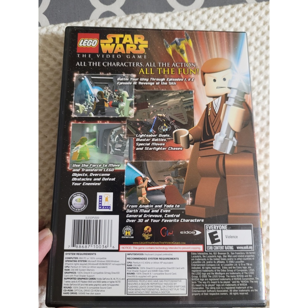 LEGO Star Wars The Video Game PC CD-ROM 2005 Eidos LucasArts Prequel Trilogy - Picture 5 of 5